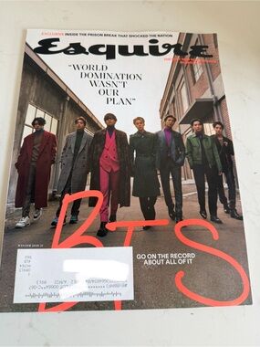 Esquire Magazine Winter 2020-21 BTS Cover - Red Accent